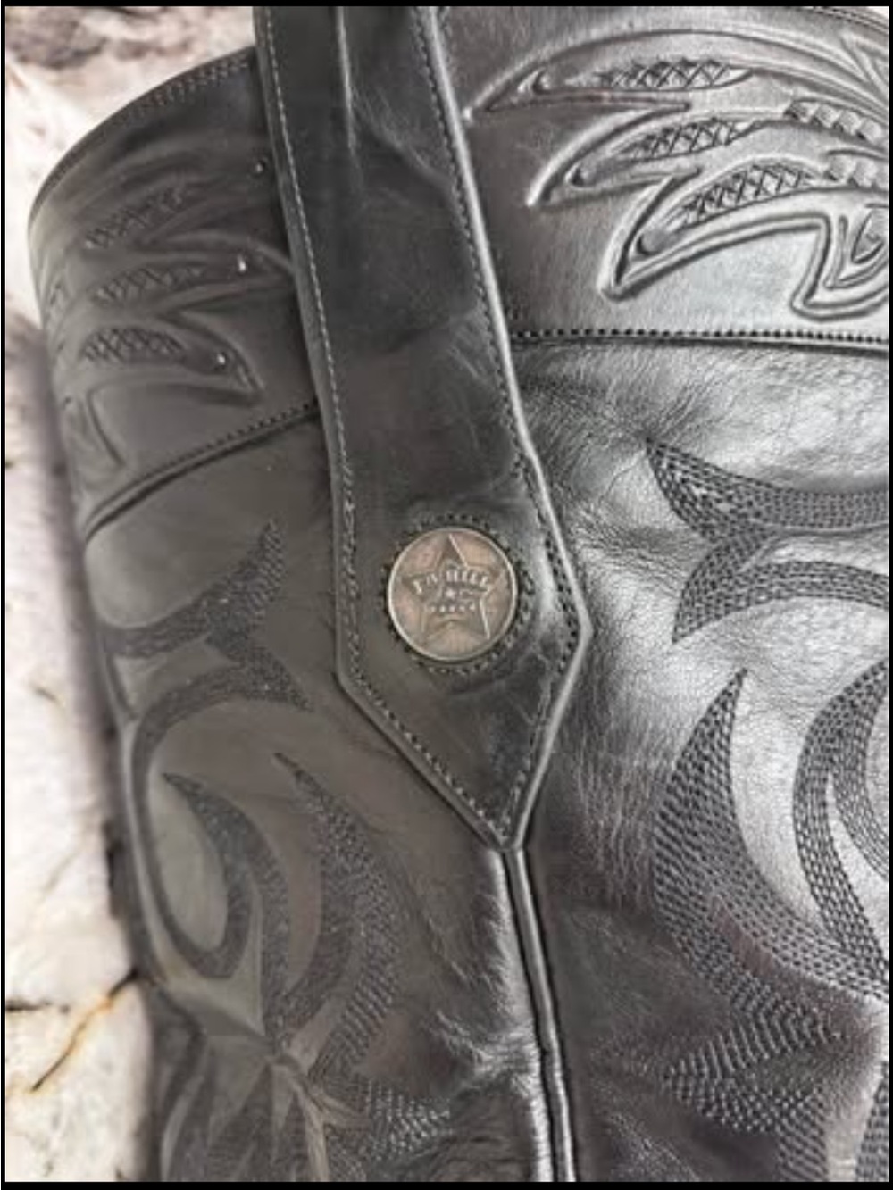 JB Hill Black Leather Western Boots - Picture 5 of 5